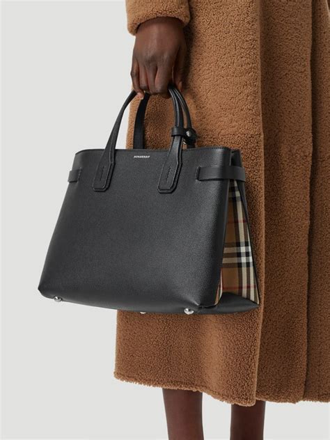 burberry medium banner house check leather tote|burberry banner house check review.